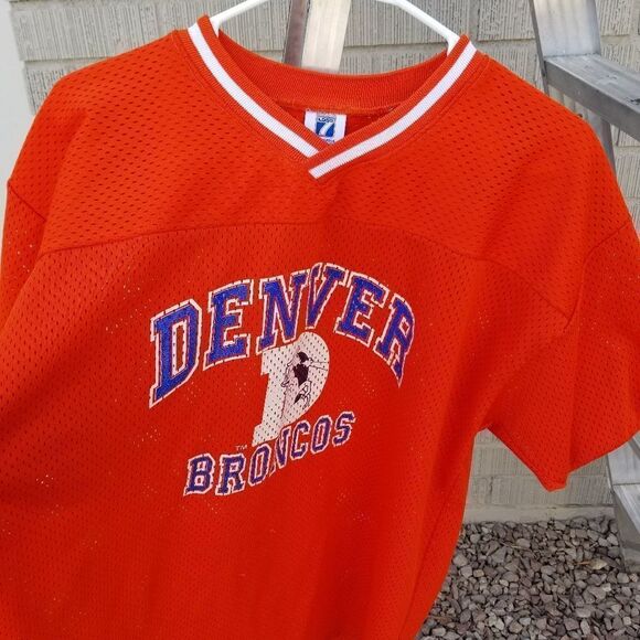 VINTAGE DENVER BRONCOS JERSEY LOGO 7 USA MADE  XL BIN33 - Picture 2 of 5